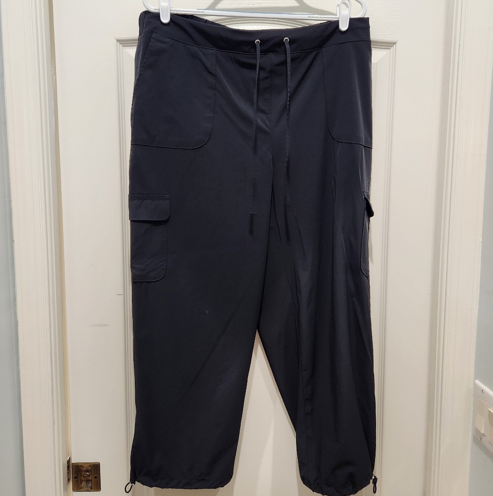 Style & Co. Women's Black Cargo Jogger Pants with Drawstring